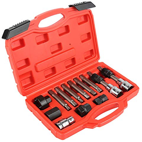 Flyelf Lichtmaschine Freilauf Steckschlüssel Werkzeug Set, für VW Audi BMW Ford Benz 23 * 17 * 5,5 cm