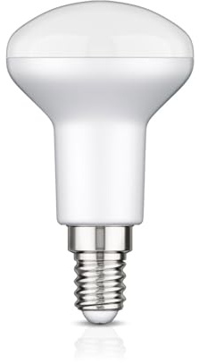 ledscom.de Ampoule LED E14, R50, blanc chaud (2700 K), 6,2 W, 608lm, 116°, variateur à 3 niveaux, mate
