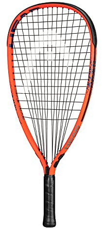 HEAD MX Cyclone 190 Club Racquetball Racket - Pre-Strung Light Balance Racquet,Blue/Orange