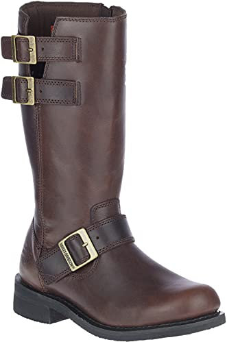 HARLEY-DAVIDSON FOOTWEAR Barlyn Ingeniero de 11 Pulgadas, Botas de Motociclista Mujer, Marrón, 41 EU