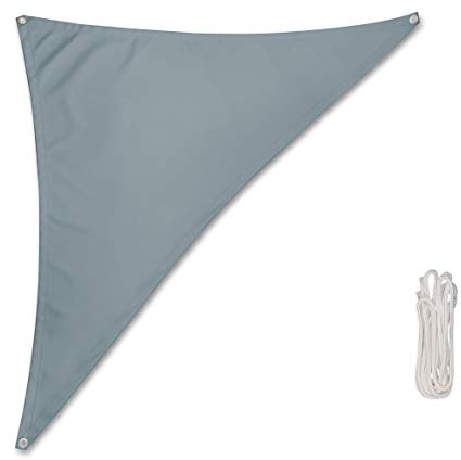 Rollmayer Sonnensegel Sonnenschutz, Terrasse & Garten & Balkon & Camping, Wetterschutz, windabweisend & wasserabweisend mit UV Schutz (Aschgrau, Dreieck 1.2x1.2x1.7m) Kollektion Oxford