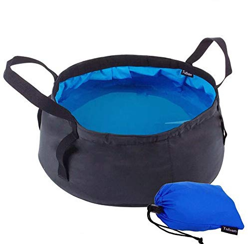 Bassin Pliant,Seau Pliable 8.5L Multifonctionnel Portatif Léger et étanche Bassine Pliable avec Sac de Rangement pour Camping Voyage Pique-Nique Pêche Randonnée Plage
