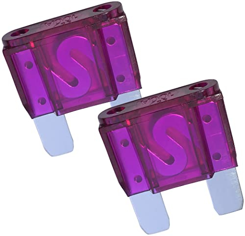 AERZETIX – C53715 - Lot de 2 fusibles enfichables maxi 29 mm plats - 100A - couleur : violet - auto voiture/véhicule