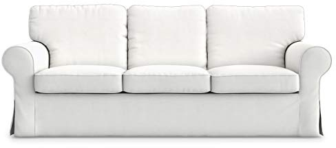 MASTERS OF COVERS Ektorp 3 Seat Sofa Cover Slipcover Replacement Made for The IKEA Ektorp 3 Seat Sofa Cover-(Cool White)-Does NOT fit Ektorp 3.5-seat Sofa NOT fit Uppland Series Sofa