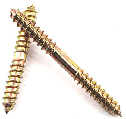 10 Stück M10 x 80 Doppelkopf-Gewindeschrauben für Esstisch, Stühle, Möbel, Befestigungsdübel, Holzverbinder