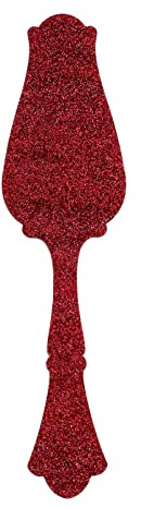 SABRE PARIS, Honorine Glitter Red French Christmas/Holiday Acrylic Pie Tart Server, Imported