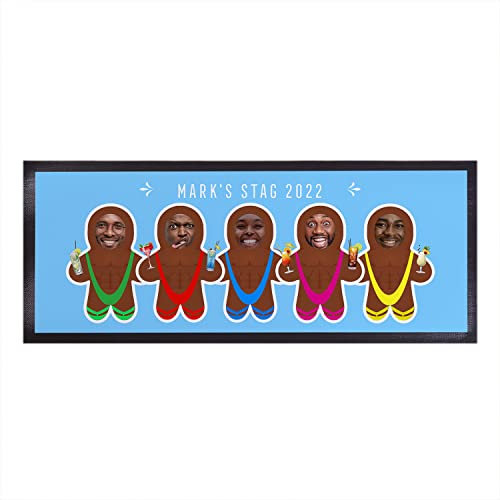 MINI ME! Mankinis Tone 2 Bar Runner Home Bar Idea | 58cm x 22cm Rubber Beer Mat | Non Slip Bar Accessory | Home Bar | Garden Bar | Pub Accessory