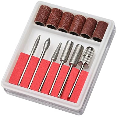 IZyufan Punte Fresa Unghie, 6 Pezzi Punta da Trapano per Unghie, Punte Fresa Unghie Professionale, Manicure Kit di Trapano per Unghie per Rimozione Gel, Manicure, Pedicure,Uso Domestico