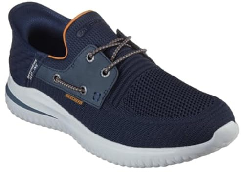 Skechers Homme Delson 3.0 Roth Slip-In ENTRAINEUSE, Navy Knit / Synthetic, 45 EU