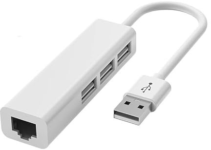USB A to RJ45 Ethernet LAN Adapter Hub Cable Mac With Rete for Laptop, PC, MacBook