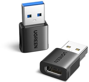 UGREEN Adattatore USB a Tipo C 2 Pezzi 10Gbps Convertitore Maschio a Type C Femmina 3.2 Compatibile con iPhone 16/15/14 Plus Pro Max CarPlay MacBook iPad