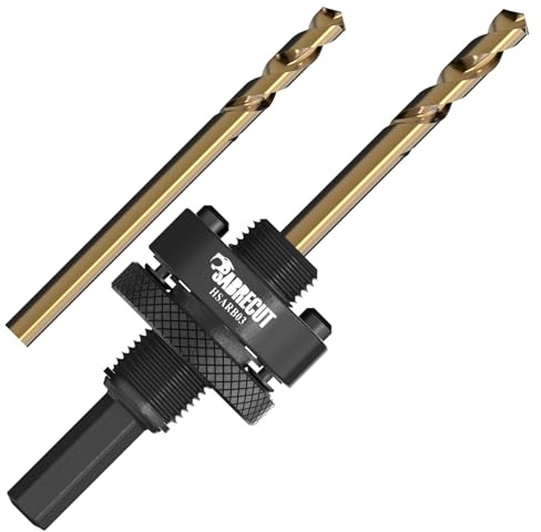 SabreCut 3pcs HSARB03K1 Quick Change Hole Saw Arbour Kit | M42 cobalt steel and progressive tooth profiles deliver fast, smooth, burr-free cuts in wood, plastic and sheet steel