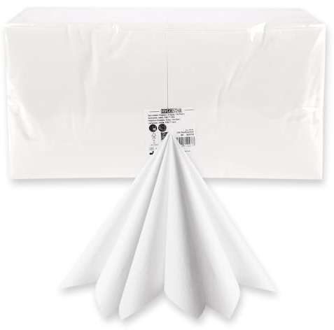 1000 Stück, Servietten Classic, FRANZ MENSCH, 33 x 33cm, weiß, 3-lagig, FSC | Zellulose, Papierservietten, Tischservietten, paper napkins, Tischdeko, Catering, Gastronomie, Event, Buffet