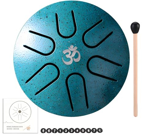 Zungentrommel Toninstrument Zungentrommel aus Stahl für Anfänger | Zungentrommel für Schlagzeug aus Stahl Handpan Zungentrommel aus Stahl tragbar