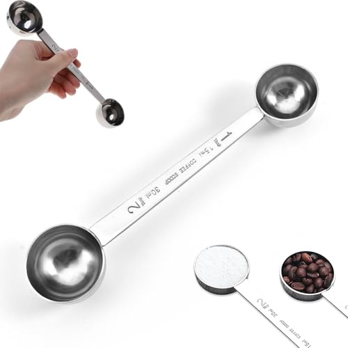 Protein Scoop, 30g Scoop, Measuring Protein Scoop Set, Dual-Headed Stainless Steel Scoop, Powder Dispenser Scoop for Protein Powder, Dispenser Protein Powder, Measuring Scoop, Scoops for Powder