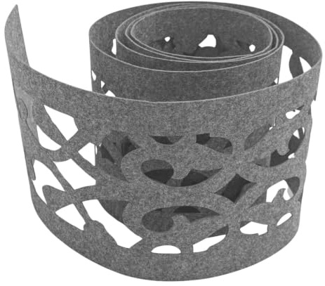 zaun|zu Design Vlies Dekor Orient | Sichtschutzstreifen mit Lasermuster für den Doppelstabzaun | Sichtschutz | Made in Germany | UV-Stabil | Akzent | Höhe 19cm Hellgrau 2,55m