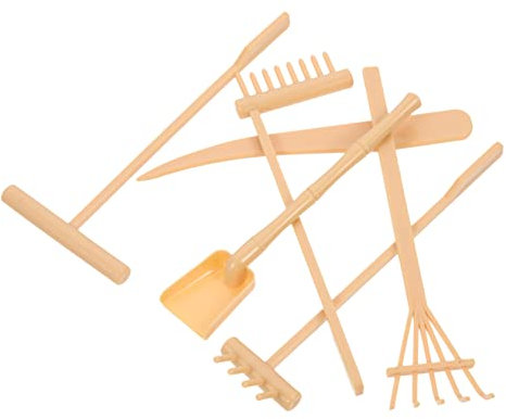 Gogogmee 6pcs Yellow Zen Garden Tools Sand Tray Rakes Miniature Rakes for Desk Meditation and Craft Supplies
