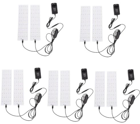 Sosoport 5 Juegos Luces de cultivo de espectro completo led grow light invernadero greenhouse lámpara de planta LED luces de cultivo en interiores para plantas aleación de aluminio