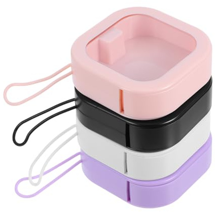 Zerodeko Scatola Portagioie Trasparente da Viaggio, Mini Custodia per Gioielli Compatta Scomparti, Leggera e Portatile, Organizer Tascabile per Anelli e Orecchini, Set da 4 Pezzi per Donna
