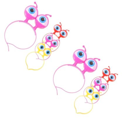 Veemoon 8 Stck. Teiliges LED Blinkendes Haarband mit Großen Augen Kunststoff Haarreifen für Lustiges Party Kopfschmuck Leuchtendes Stirnband für Weihnachten Kostümpartys