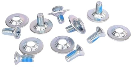 Milageto Juego de Tornillos para Fijaciones de Snowboard, repuestos, Hardware, Multiusos, Accesorios Profesionales fijos, Tornillos de Montaje para Snowboard, Plata