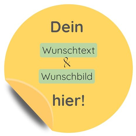 Lemina® Aufkleber selbst gestalten 60mm Individuell gestalten | selbstklebend, wetterfest & glänzend | Sticker mit Logo oder Text (36)