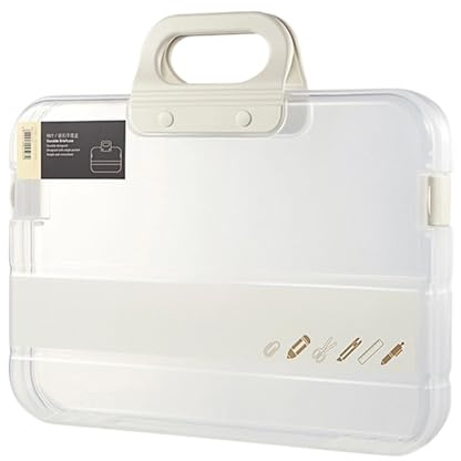 Sac À Documents | Sac À Papiers A4 Imperméable Transparent - Boîtier De Rangement De Fichiers Avec Poignée,Pour Voyage, Affaires, Travail, École, Passeport, Certificat, Reçu, Ordinateur