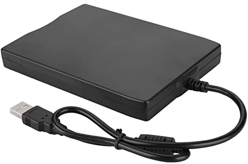 Ouitble Unidad de Disquete Externa portátil USB 2.0 Transferencia de Datos de Alta Velocidad Diseño a Prueba de Golpes para PC Computadora portátil Material ABS Negro clásico 14,3
