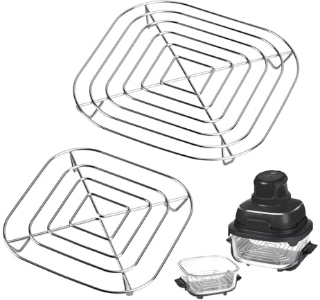 Rejilla para Freidora de Aire, Rejilla de repuesto para parrilla de acero inoxidable para Ninja CRISPI Crisper Rack para Ninja Crispi Air Fryer para Ninja Crispi FN101 Ninja Crispi Pro AS101