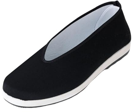 KIXZSAZ Chaussures de Kung-fu Traditionnelles de Pékin, Respirantes, Confortables et élégantes, à Enfiler. Un pour Tous. Chaussures de, Noir, Trente-Sept