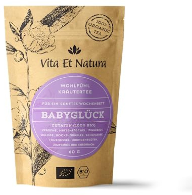 BIO Wochenbett-Tee „Babyglück“ - für eine sanfte Zeit nach der Geburt | ✓von Hebammen empfohlen ✓ein liebevolles Mami Geschenk ✓geprüfte Rezeptur ✓100% biologisch ✓koffeinfrei ✓Handgemacht in DE