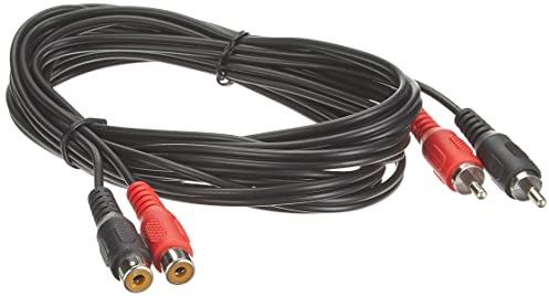 PremiumCord Cavo RCA 3m, 2X Spine RCA RCA su 2X Prese RCA RCA, Cavo di Prolunga Audio, Audio Stereo, per TV, Telefoni Cellulari, MP3, HiFi, Colore Nero