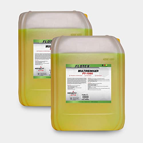 FLOTEX® - Ergiebiger Multireiniger 2x5L Kanister Auto Reiniger | Kunststoffreiniger und Autoreinigung von Innen und Außen | Polsterreiniger Auto und Teppichreiniger