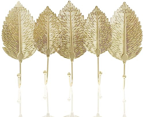 Cabilock Blattform Wandhaken Schwerlast Kleiderhaken Für Jacken Hüte Und Taschen Wandmontage Garderobenhaken Für Küche Bad Und Schlafzimmer 12.2X7.5X1.8 Zoll