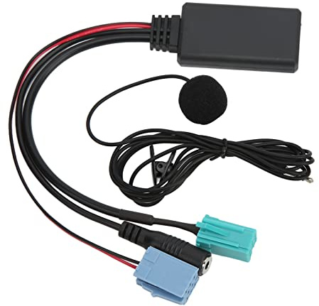 KIMISS Modulo AUX Bluetooth per Auto, Modulo Ricevitore Musicale Kit per Auto, Cavo Audio AUX per Autoradio Adattatore di Ingresso MP3 di Ricambio per Clio Espace 2005‑2011