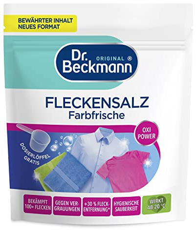 Dr. Beckmann Fleckensalz Farbfrische | gegen mehr als 100 Flecken und leichte Verfärbungen | inkl. Dosierlöffel | 400 g