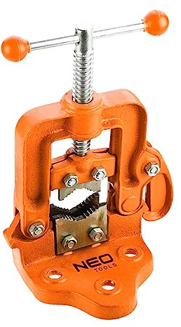 NEO TOOLS Rohrschraubstock - Bereich von 10-60 mm - Hydraulikschraubstock - Robuste Klemmbacken - Gehärtete Backen mit geriffelter Innenseite - Aus ge