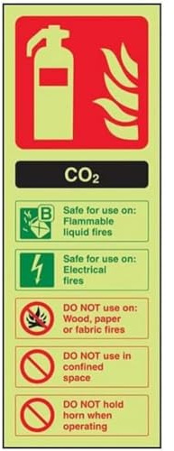 Feuerlöscher, CO2-ID, 75 x 200 mm, 10 Stück