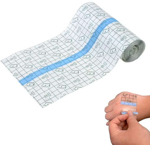 15 cm x 5m Vendaje Transparente Impermeable,Vendaje Transparente Impermeable para Tatuajes,Protección y Cuidado de la Piel,Apositos Adhesivos Antialérgicos y Transpirables para Deportes NatacióN Ducha