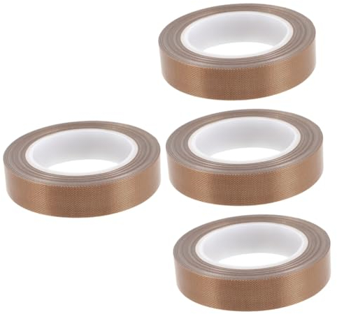 Mobestech 4rollen Hochtemperaturbeständiges Ptfe-klebeband Für Vakuumversiegelungsgeräte Langlebig Isolierend Geeignet Für Hand-vakuumversiegler Lebensmittelecht Verschleißfest