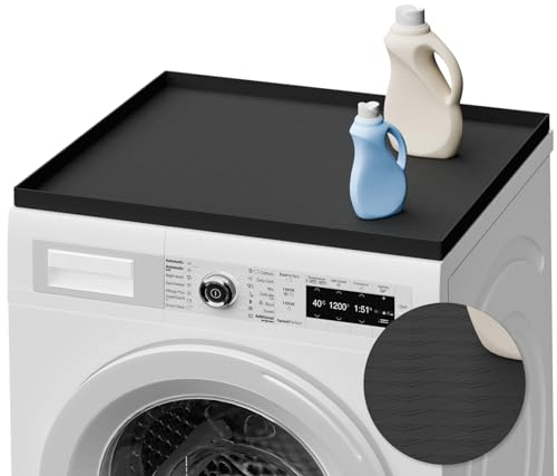 YEEBECA Housse Machine A Laver Silicone 60 X 60 CM, Patin Machine à Laver Protection SpéCifique Contre Les Rayures Du Haut Et Dommages, Motifs AntidéRapants Innovants - Anti-Goutte