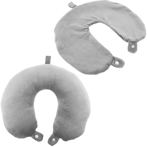 Giantree 2 Stück U-förmiges Nackenkissen Case Cover, Nackenrollenbezug, U-förmiger Nackenkissenbezug Wiederverwendbarer Nackenkissenbezug Waschbarer Nackenkissenbezug für Flugzeuge (ohne Füllung)