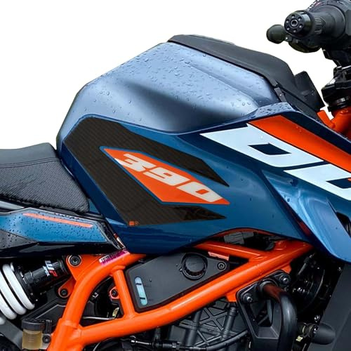LABELBIKE 3D Motorrad Tankaufkleber kompatibel mit KTM | 390 Duke 2024-2025, Seitlicher Harzschutz, Kratzfest, Dekoration