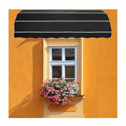 Tenda da sole per finestra a cupola in tela con cornice zincata per cortile, balcone, negozio, ristorante, terrazza