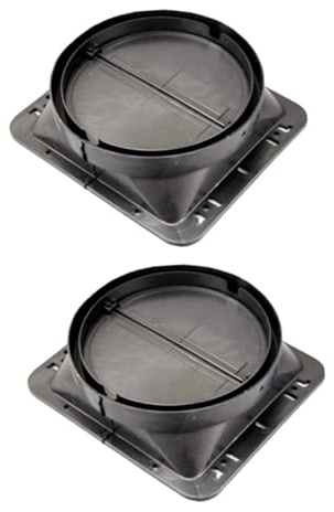 Housoutil 2pièces Socle De Hotte Avec Clapet Anti-retour Accessoire Pour Ventilateur De Cuisine Base De Sortie De Fumée