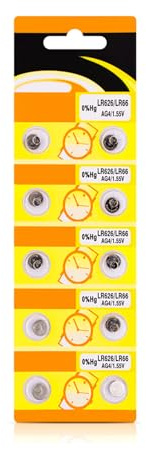 divuukyi Lot de 10/20 piles bouton alcalines AG4 LR626 en métal pour diverses applications