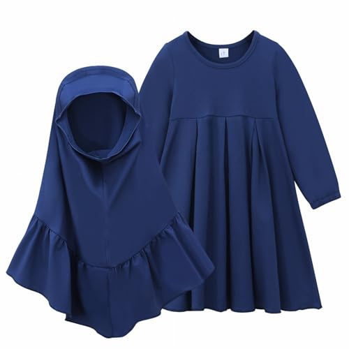 YIzdegg småbarn baby barn flickor Ramadan, muslimsk abaya-rock, traditionell klädklänning, böner full lång högskola, flicka, vinter