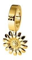 Purelei Birth Flower Charms – Geburtsmonat Anhänger - Symbol für Treue & Weisheit -Edelstahl vergoldet - für Charmketten und Armbänder