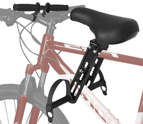 PORFOYO Seggiolino anteriore per bicicletta per bambini, per mountain bike, anteriore con pedale e manubrio, per bambini, portatile, da 2 a 5 anni (A)