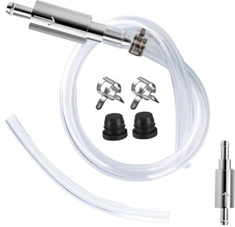 Brake Bleeder Hose - One Way Check Valve Tube Bleeding Tool Kit for Car Motorcycle Clutch, Universal Brake Fluid Bleeder Kit for Hydraulic Brake System, Soft Tube with Metal Clips